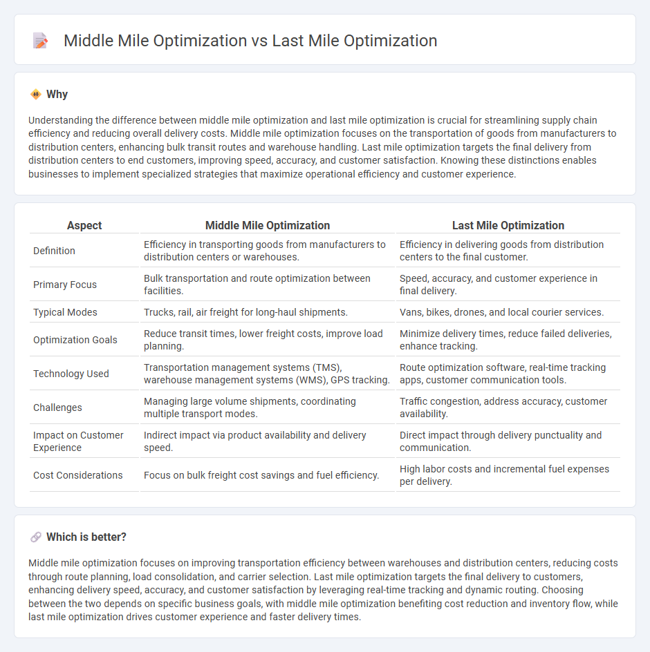 Middle Mile Optimization vs Last Mile Optimization in Logistics