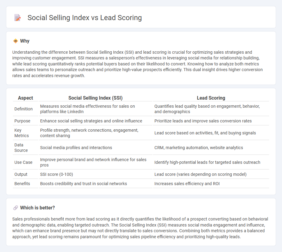 Social Selling Index vs Lead Scoring in Sales