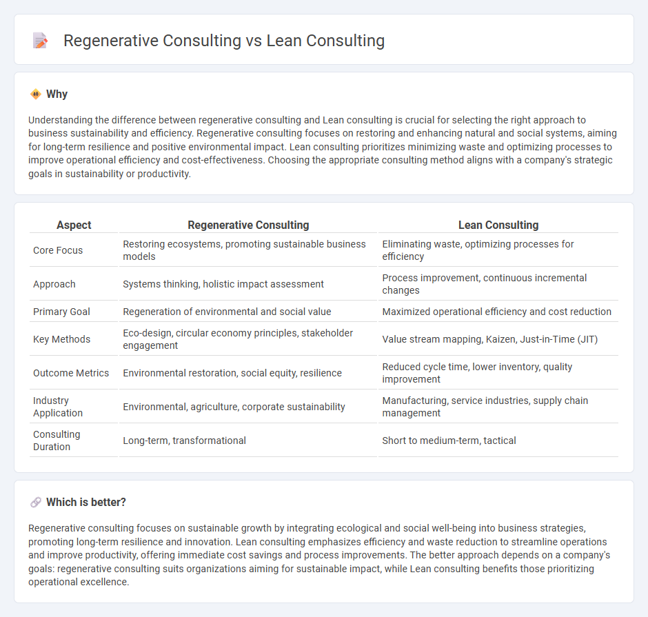 Regenerative Consulting vs Lean Consulting in Consulting