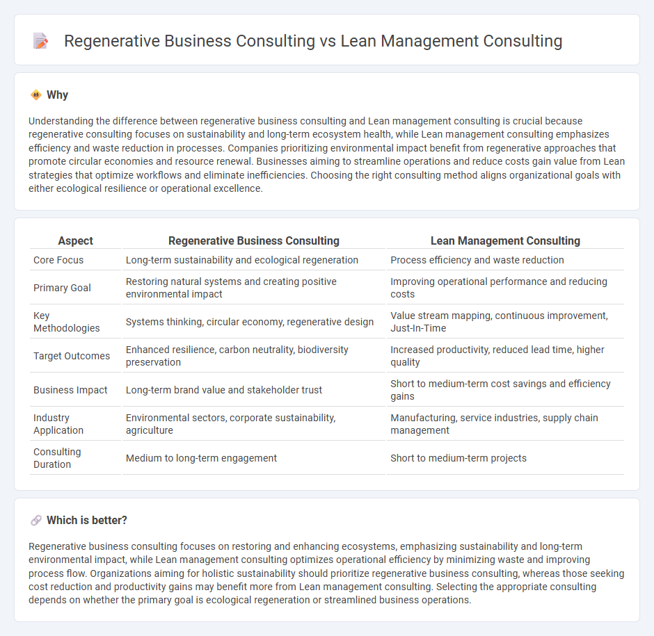 Regenerative Business Consulting vs Lean Management Consulting in Consulting