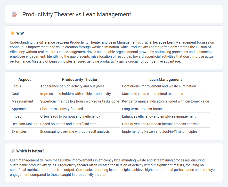 Productivity Theater vs Lean Management in Management