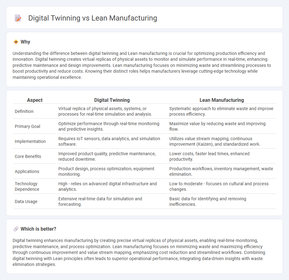 Digital Twinning vs Lean Manufacturing in Manufacturing