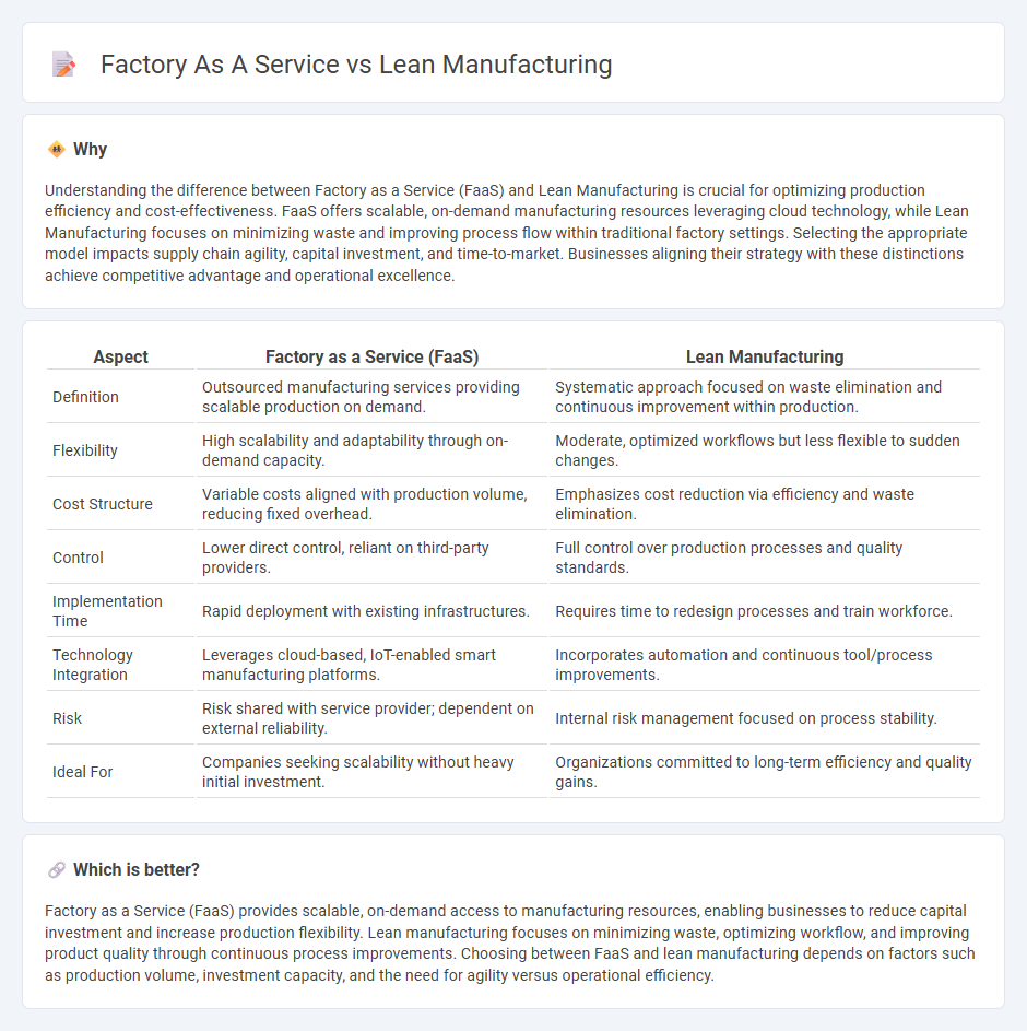 Factory As A Service vs Lean Manufacturing in Manufacturing