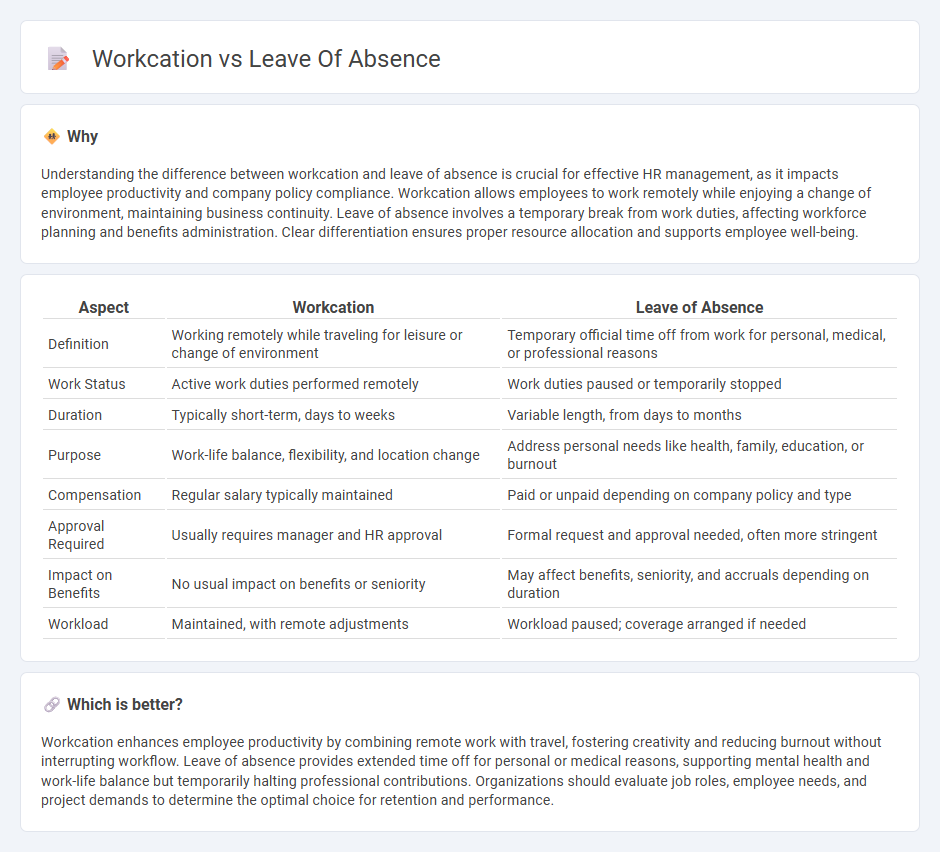 Workcation vs Leave Of Absence in Human Resources