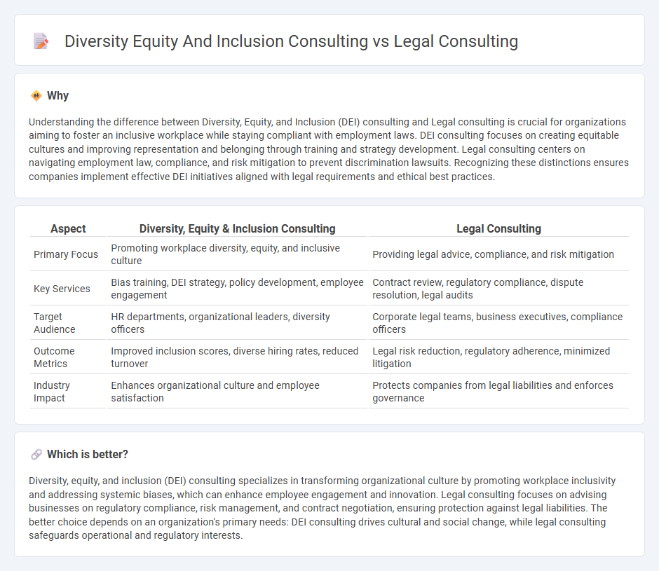 Diversity Equity And Inclusion Consulting vs Legal Consulting in Consulting