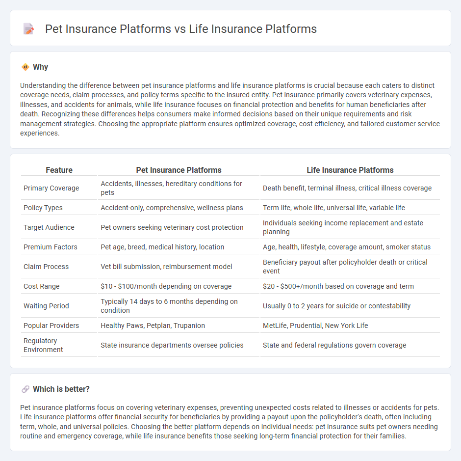 Pet Insurance Platforms vs Life Insurance Platforms in Insurance