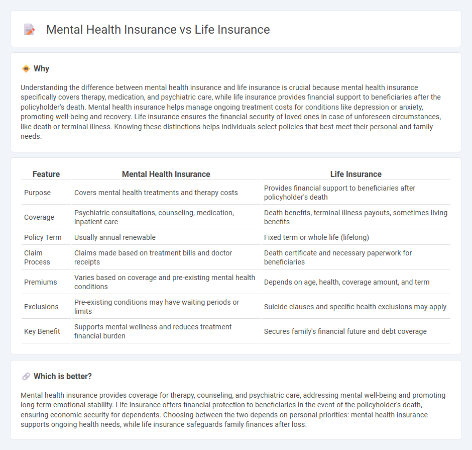 Mental Health Insurance vs Life Insurance in Insurance