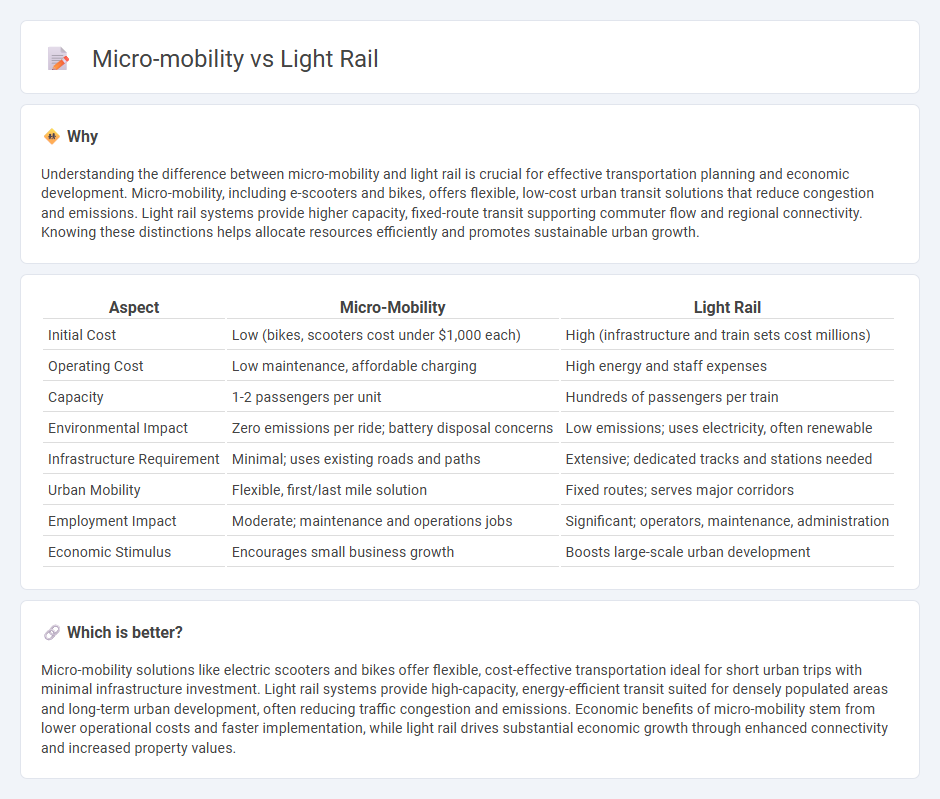 Micro-Mobility vs Light Rail in Economy