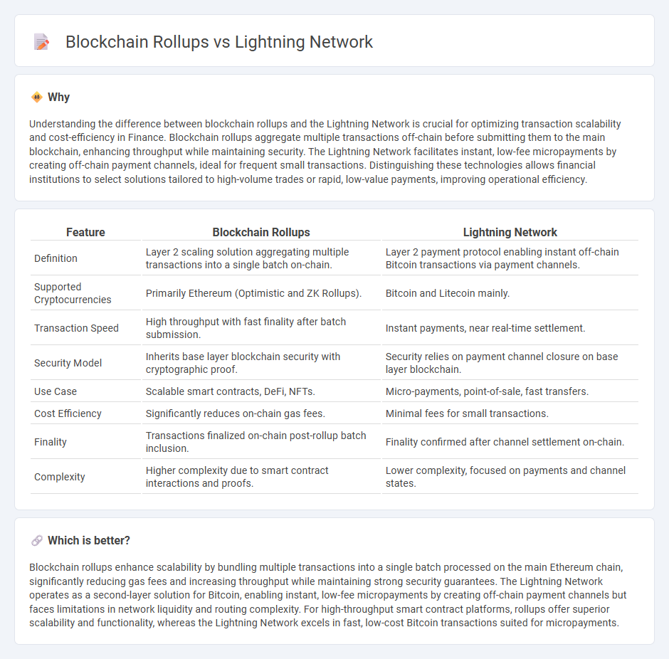 Blockchain Rollups vs Lightning Network in Finance