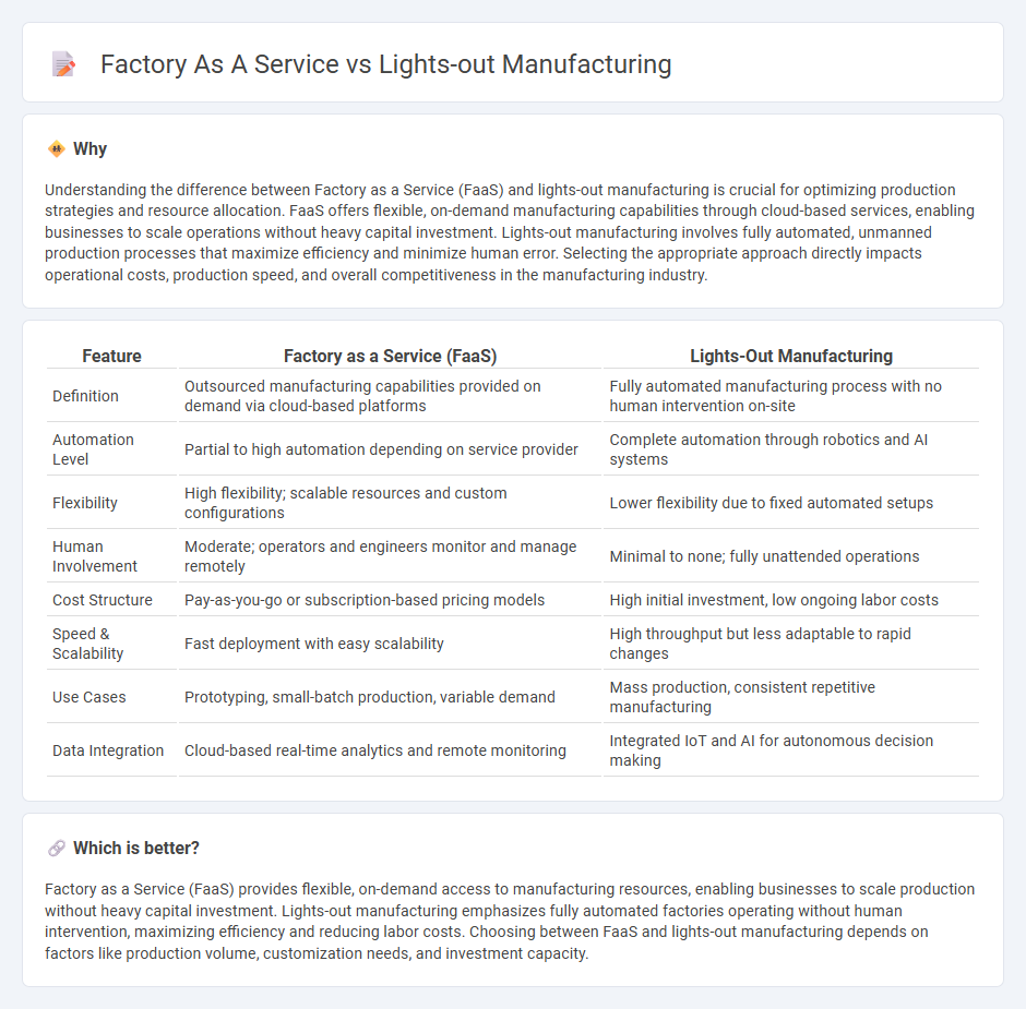 Factory As A Service vs Lights-Out Manufacturing in Manufacturing