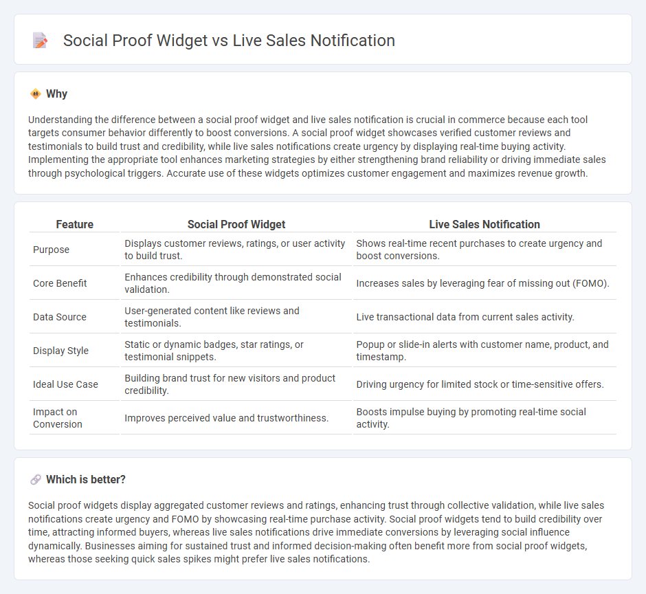 Social Proof Widget vs Live Sales Notification in Commerce
