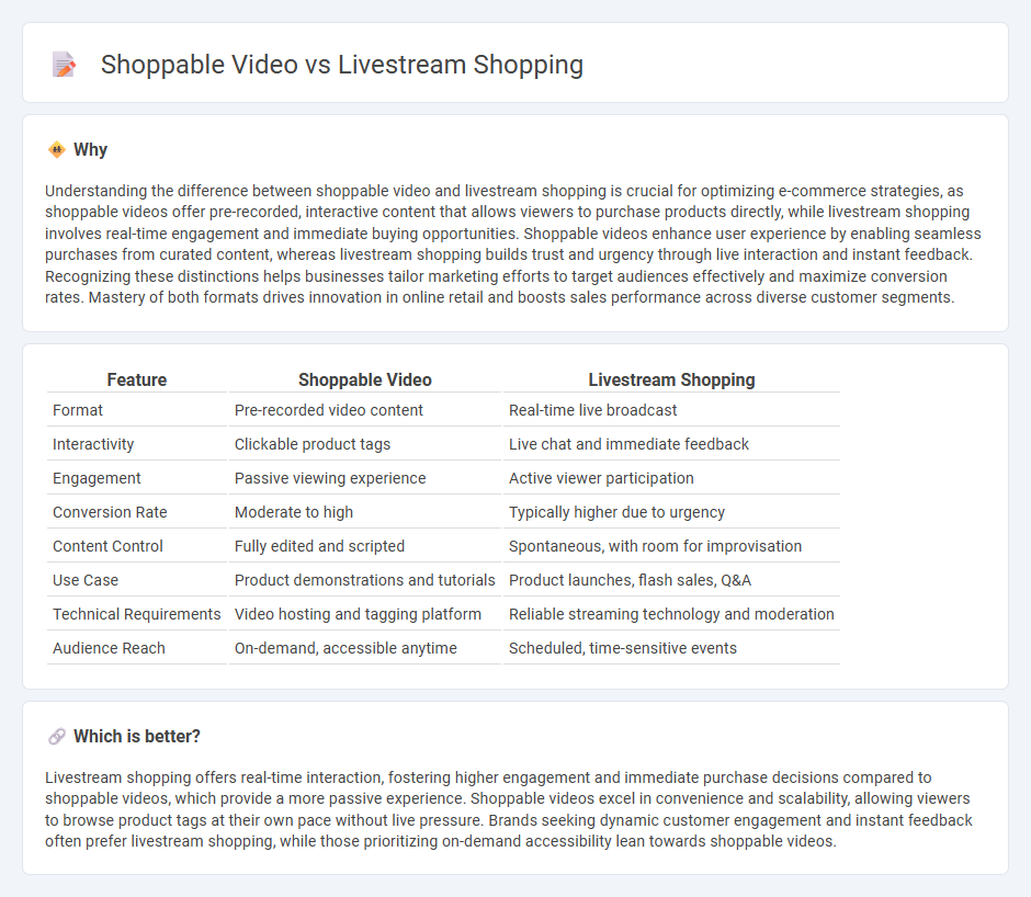 Shoppable Video vs Livestream Shopping in Commerce