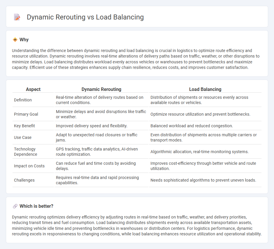 Dynamic Rerouting vs Load Balancing in Logistics