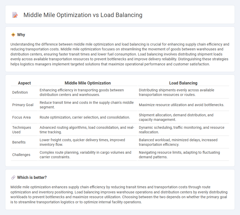 Middle Mile Optimization vs Load Balancing in Logistics