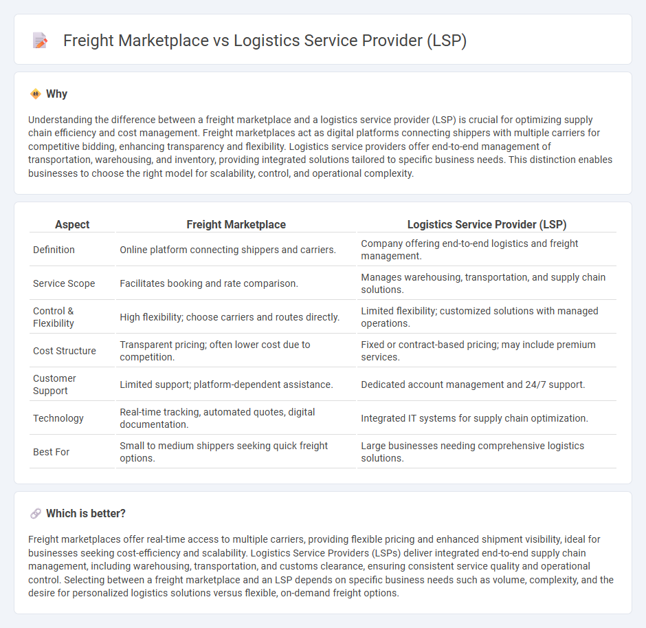 Freight Marketplace vs Logistics Service Provider (Lsp) in Logistics