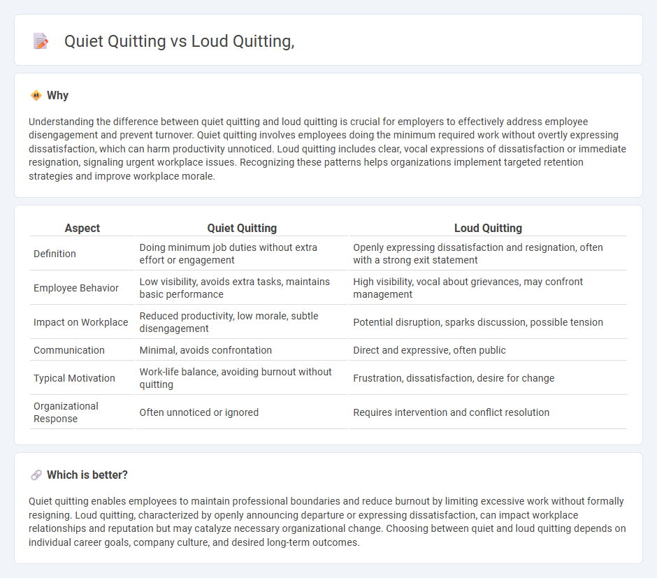 Quiet Quitting vs Loud Quitting, in Employment