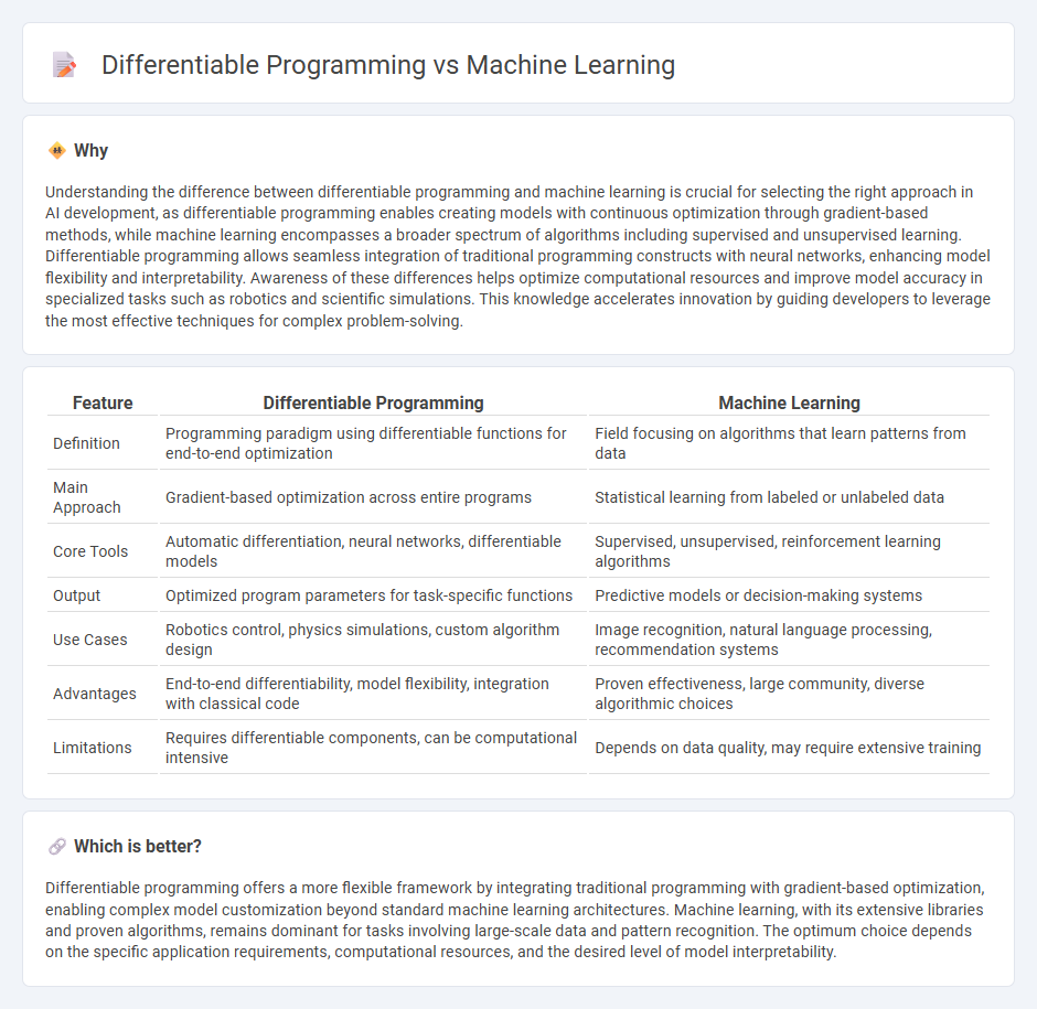 Differentiable Programming vs Machine Learning in Technology