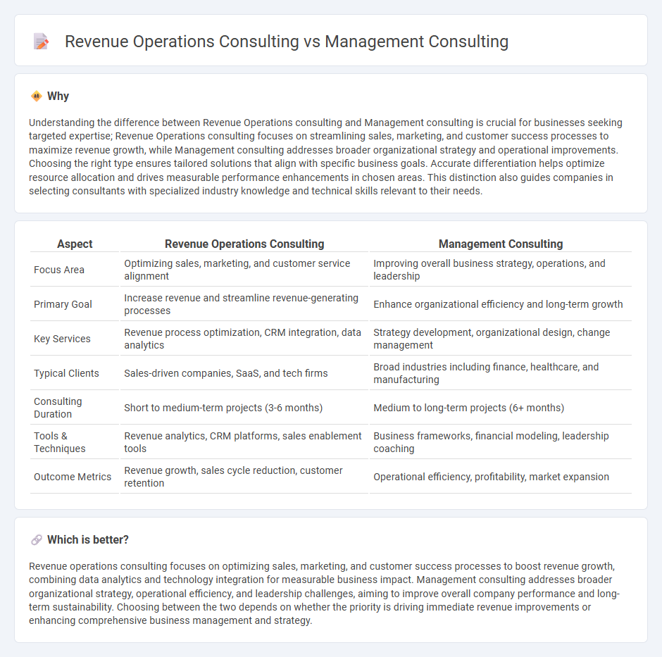 Revenue Operations Consulting vs Management Consulting in Consulting