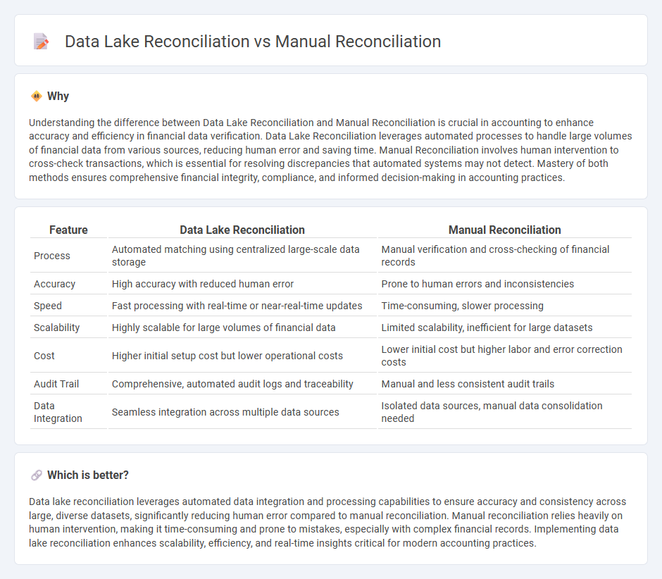 Data Lake Reconciliation vs Manual Reconciliation in Accounting