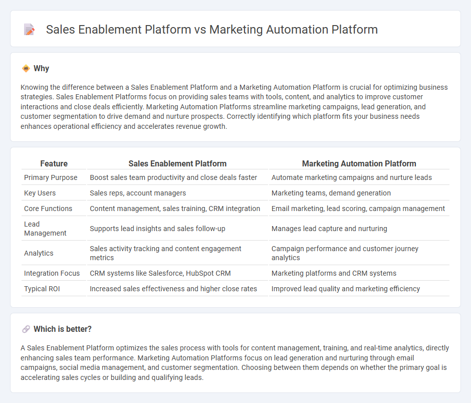 Sales Enablement Platform vs Marketing Automation Platform in Sales