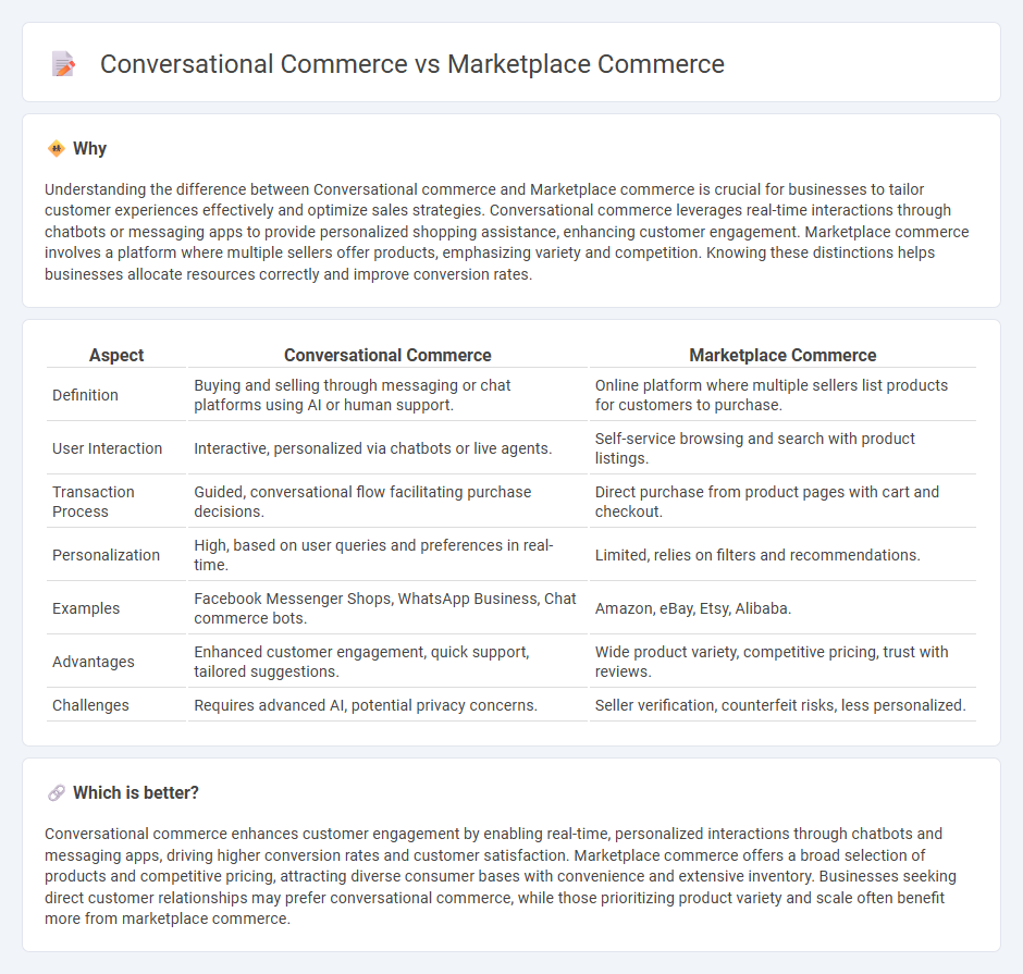 Conversational Commerce vs Marketplace Commerce in Commerce