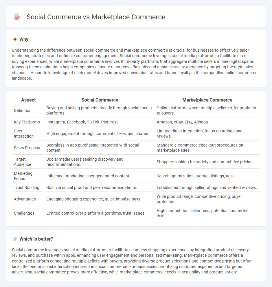 Social Commerce vs Marketplace Commerce in Commerce