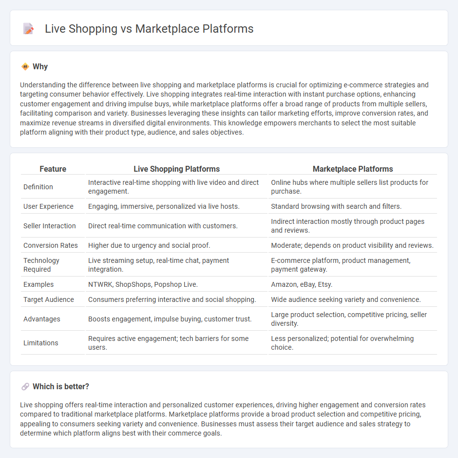 Live Shopping vs Marketplace Platforms in Commerce