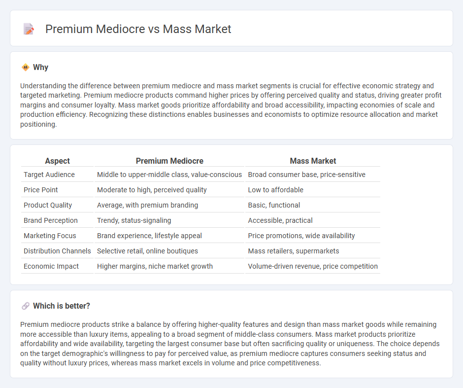 Premium Mediocre vs Mass Market in Economy