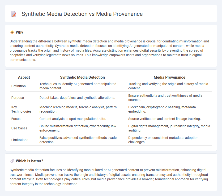 Synthetic Media Detection vs Media Provenance in Technology