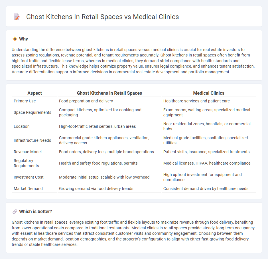 Ghost Kitchens In Retail Spaces vs Medical Clinics in Real Estate