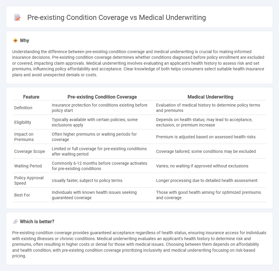 Pre-Existing Condition Coverage vs Medical Underwriting in Insurance
