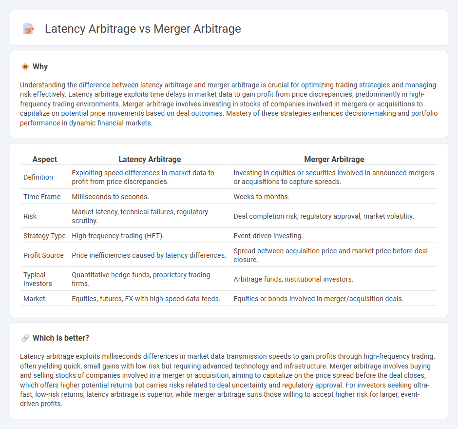 Latency Arbitrage vs Merger Arbitrage in Finance