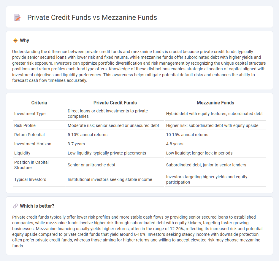 Private Credit Funds vs Mezzanine Funds in Investment