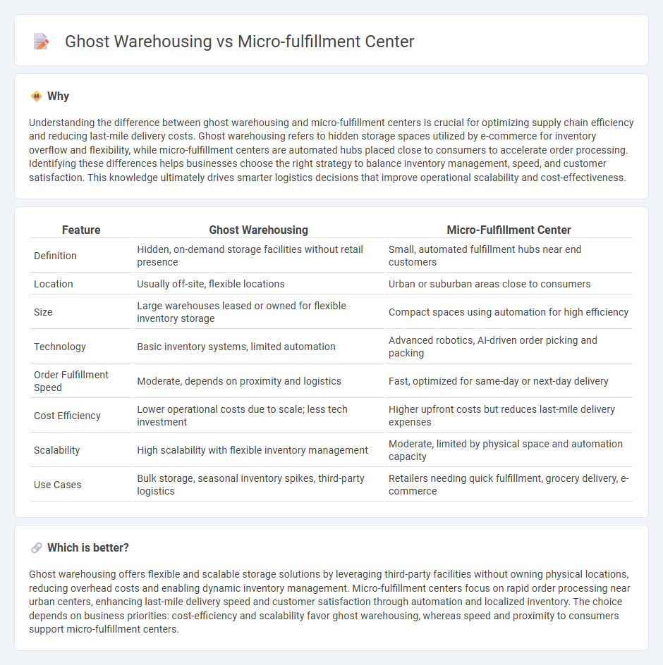 Ghost Warehousing vs Micro-Fulfillment Center in Logistics