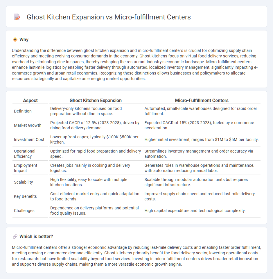 Ghost Kitchen Expansion vs Micro-Fulfillment Centers in Economy