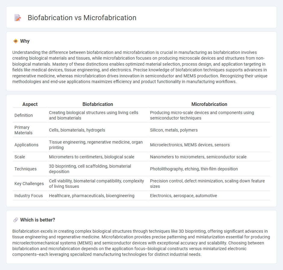 Biofabrication vs Microfabrication in Manufacturing