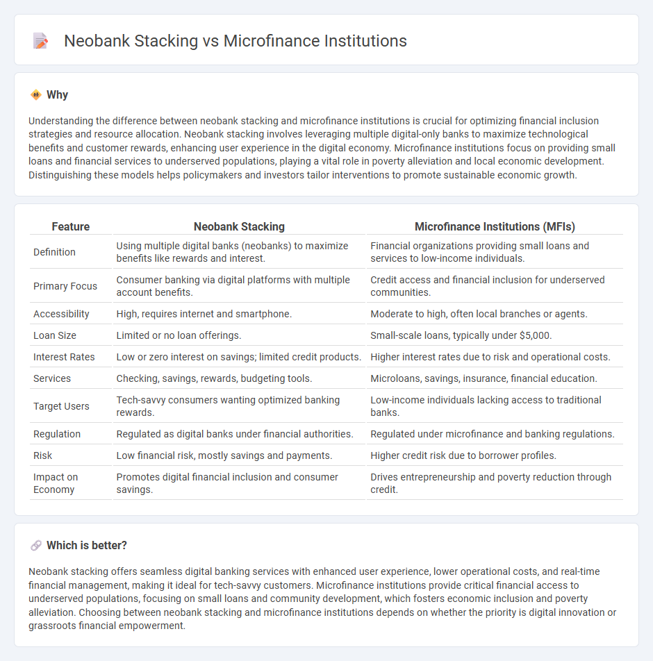 Neobank Stacking vs Microfinance Institutions in Economy