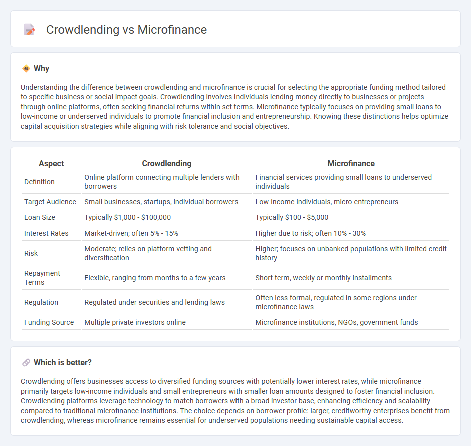 Crowdlending vs Microfinance in Finance