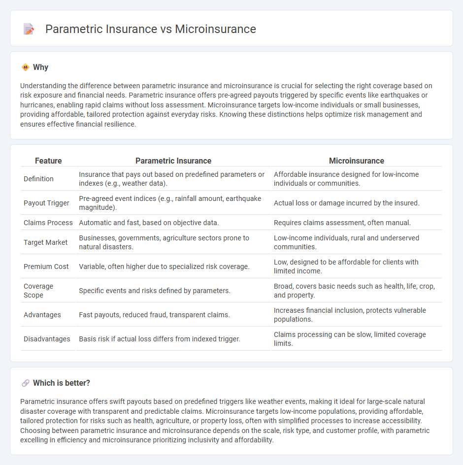 Parametric Insurance vs Microinsurance in Insurance