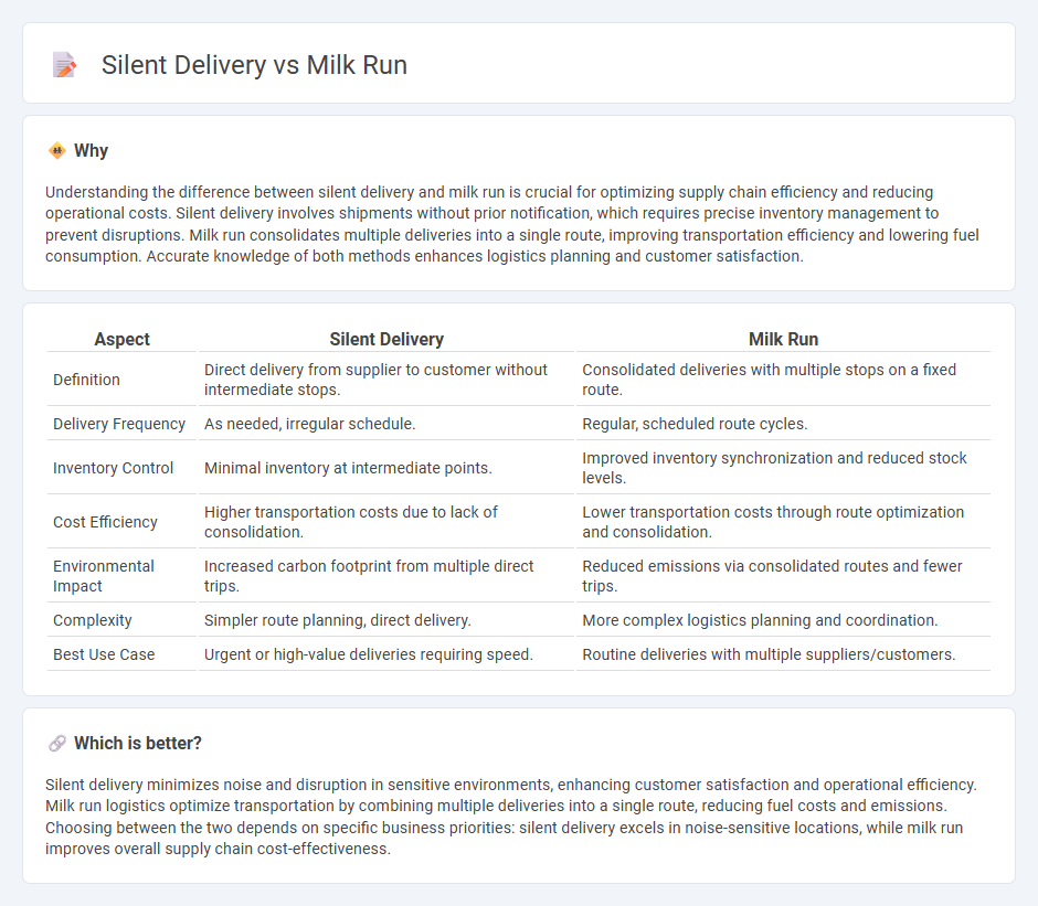 Silent Delivery vs Milk Run in Logistics