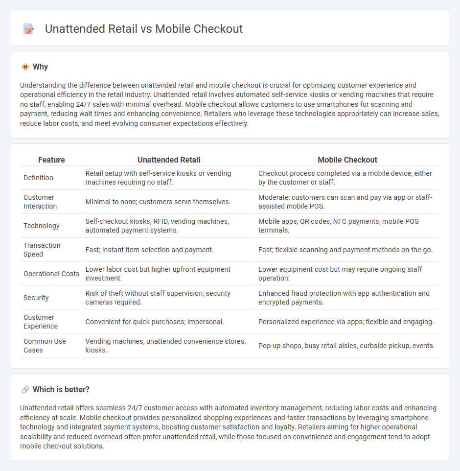 Unattended Retail vs Mobile Checkout in Retail