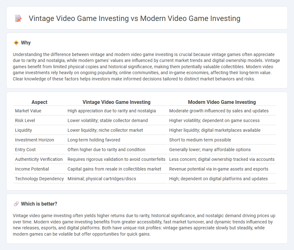 Vintage Video Game Investing vs Modern Video Game Investing in Investment