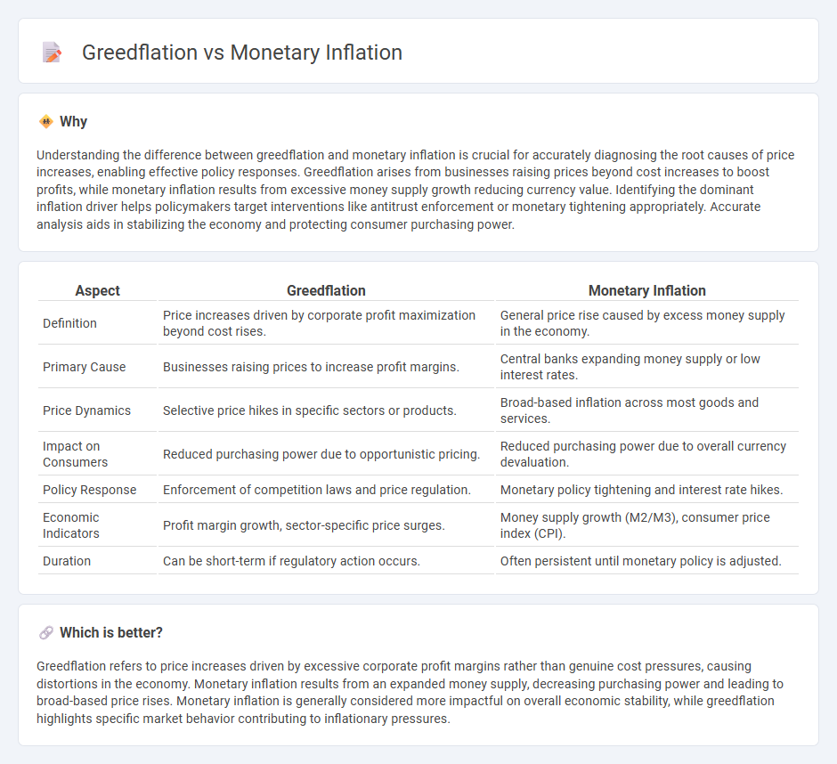 Greedflation vs Monetary Inflation in Economy