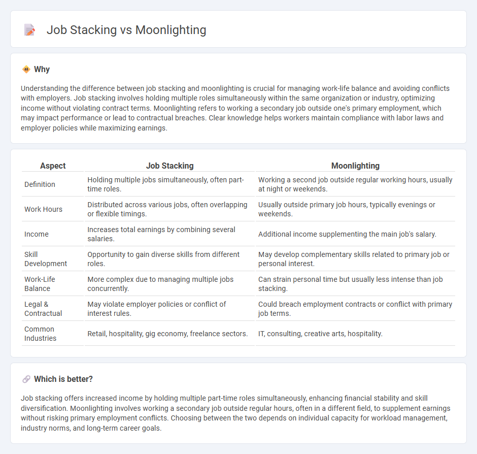 Job Stacking vs Moonlighting in Employment