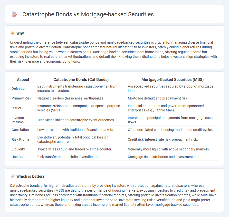 Catastrophe Bonds vs Mortgage-Backed Securities in Finance