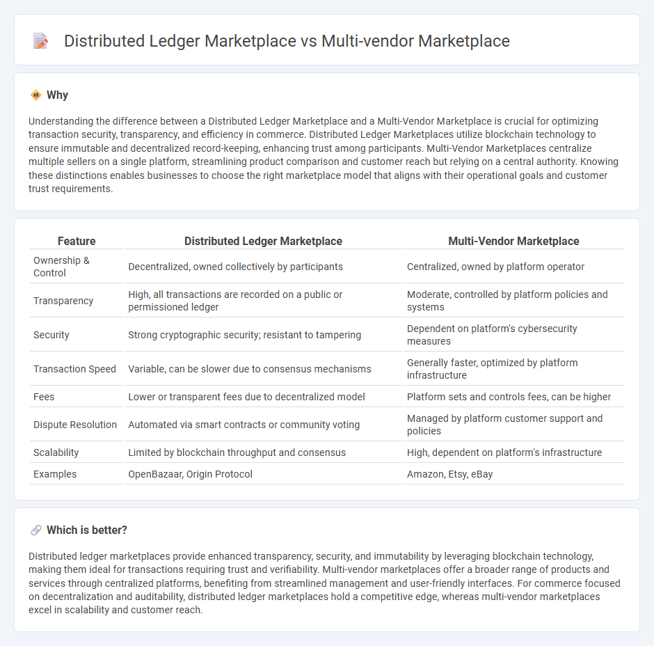 Distributed Ledger Marketplace vs Multi-Vendor Marketplace in Commerce