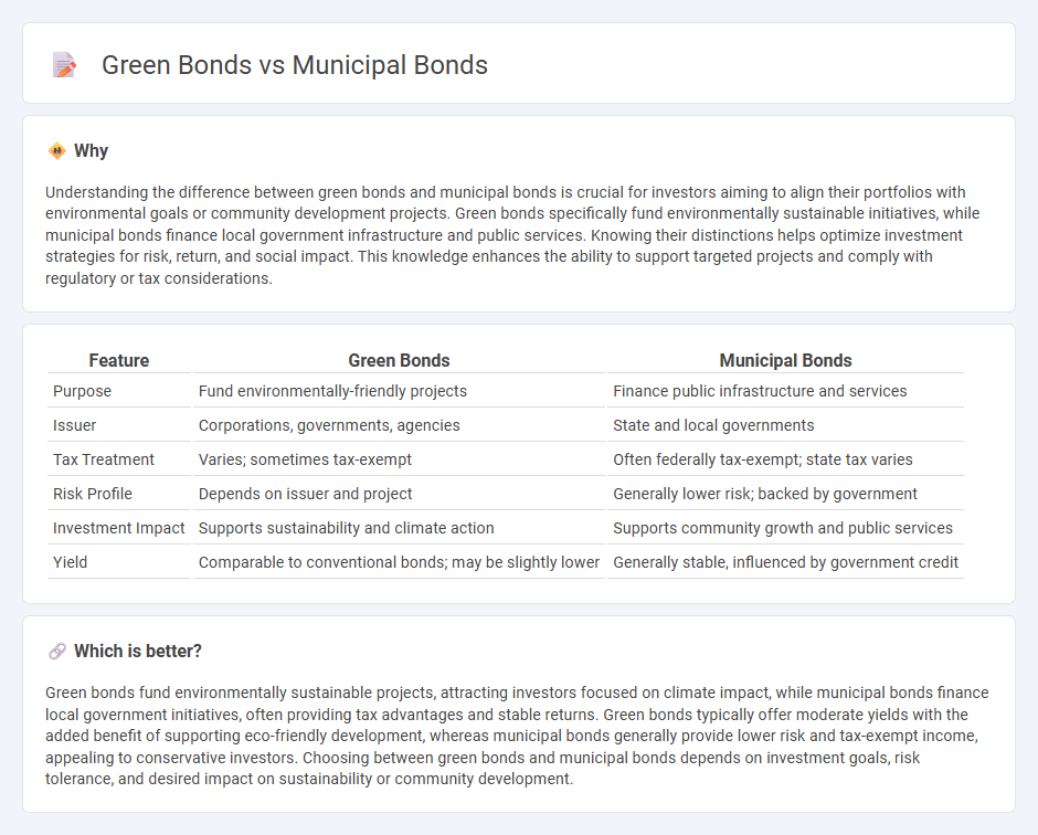 Green Bonds vs Municipal Bonds in Finance