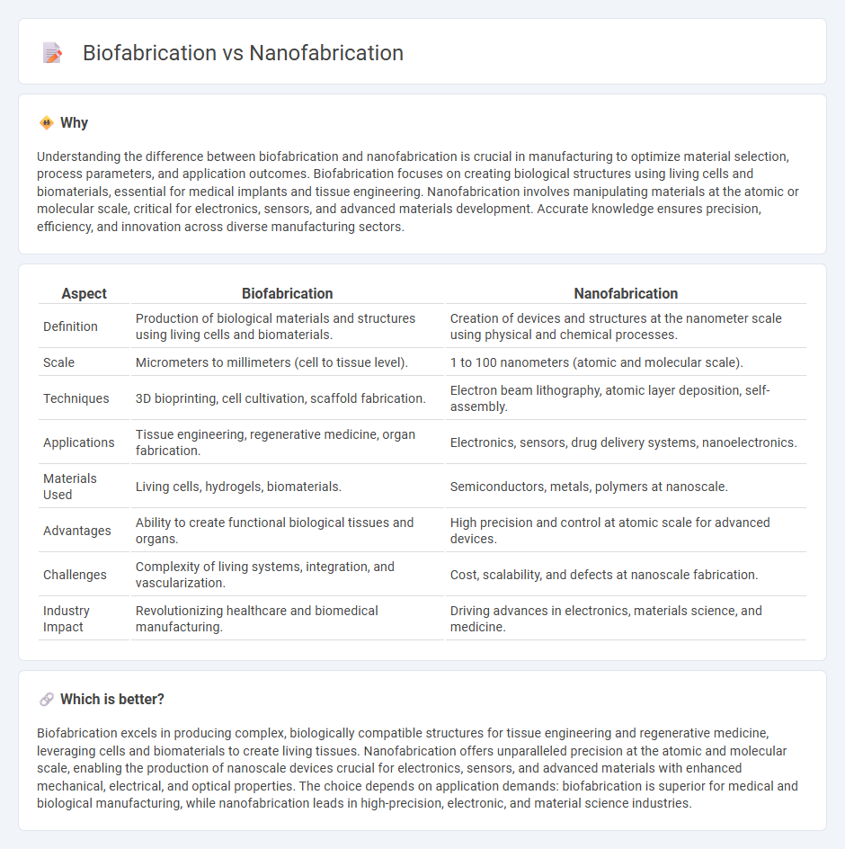 Biofabrication vs Nanofabrication in Manufacturing