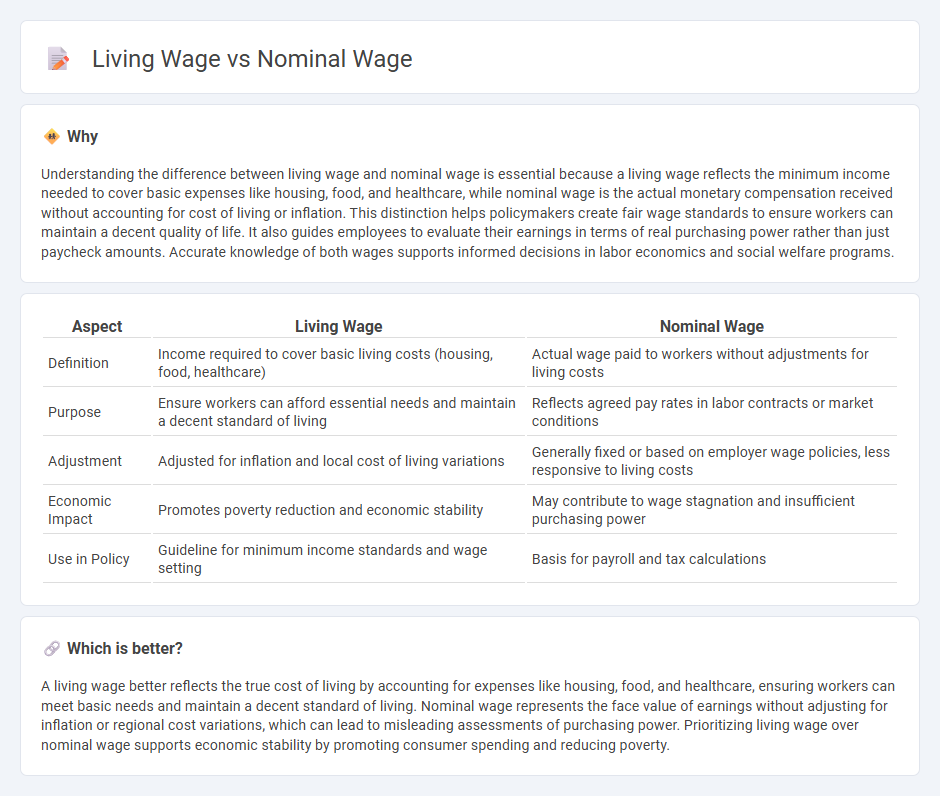 Living Wage vs Nominal Wage in Economy
