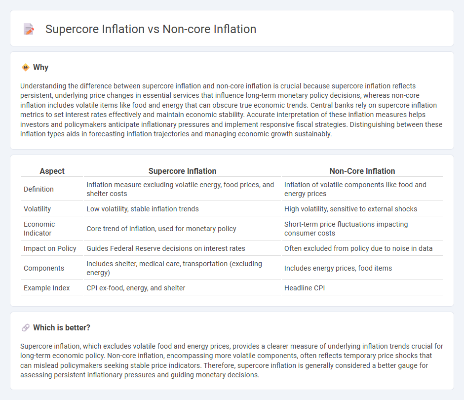 Supercore Inflation vs Non-Core Inflation in Economy